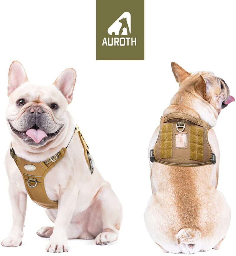 Auroth Tactical Dog Harness, Adjustable Pet Harness Reflective K9 Working Training Easy Control Pet Vest Military