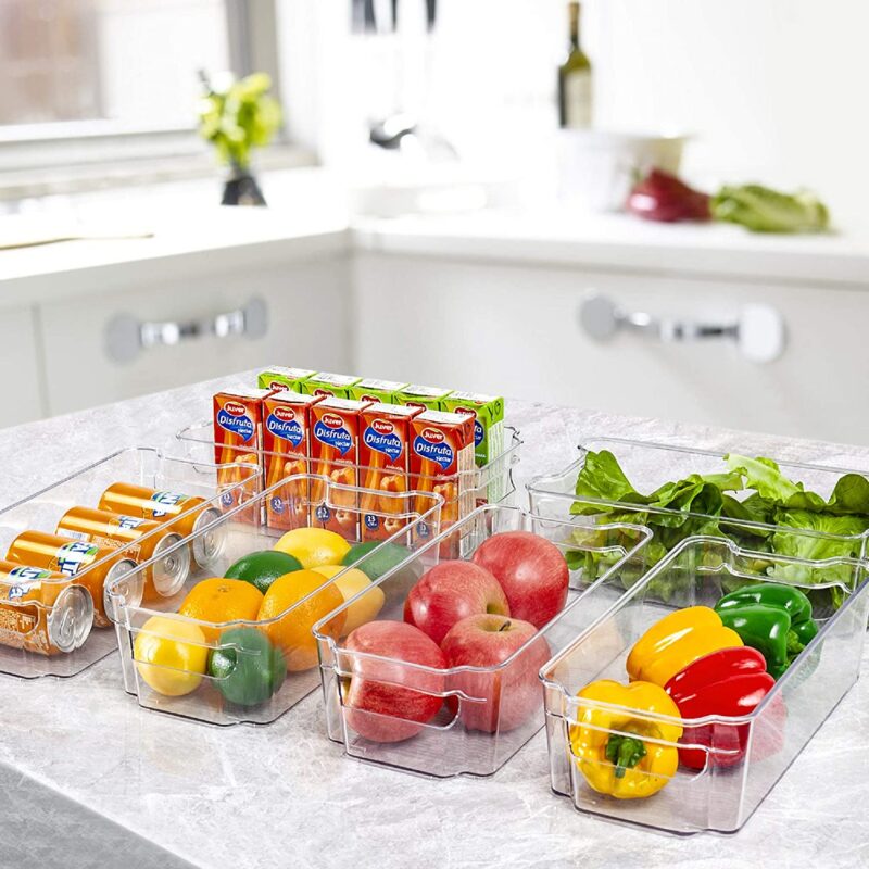 HOOJO Refrigerator Organizer Bins – 8pcs