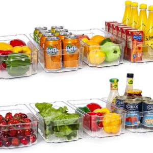 HOOJO Refrigerator Organizer Bins – 8pcs