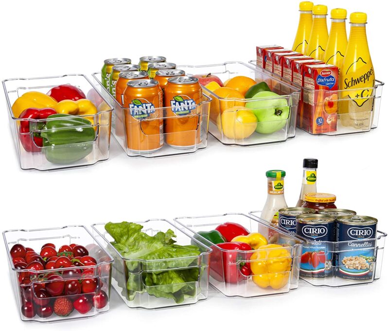 HOOJO Refrigerator Organizer Bins – 8pcs