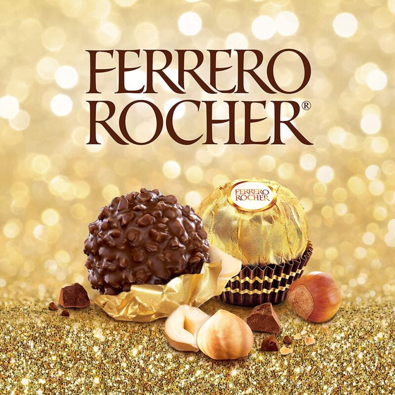 Ferrero Rocher Fine Hazelnut Milk Chocolate, 3 Count, Pack of 12 Individually Wrapped Chocolate Candy Gifts, 1.3 Oz