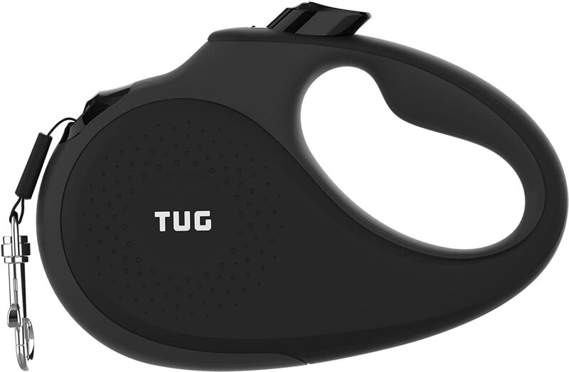 TUG 360° Tangle-Free, Heavy Duty Retractable Dog Leash with Anti-Slip Handle; 16 ft Strong Nylon Tape; One-Handed Brake, Pause, Lock