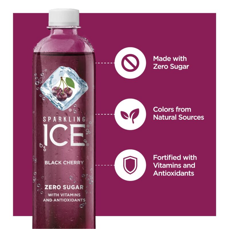 Sparkling Ice, Black Cherry Sparkling Water, Zero Sugar Flavored Water