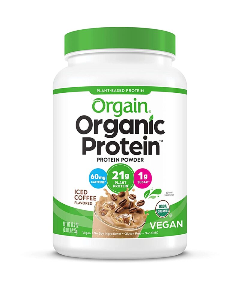 Orgain Organic Plant Based Protein Powder, Iced Coffee