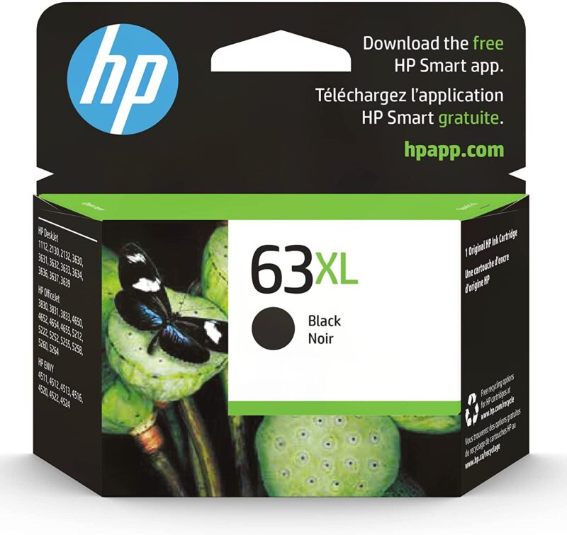 Original HP 63XL Black High-yield Ink Cartridge