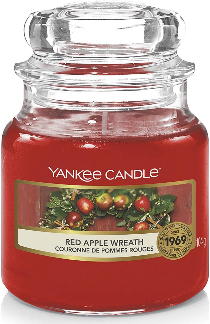 YANKEE CANDLE Red Apple Wreath Small Jar Candle